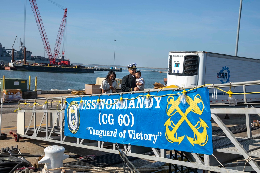 USS Normandy Hosts Christening Ceremony