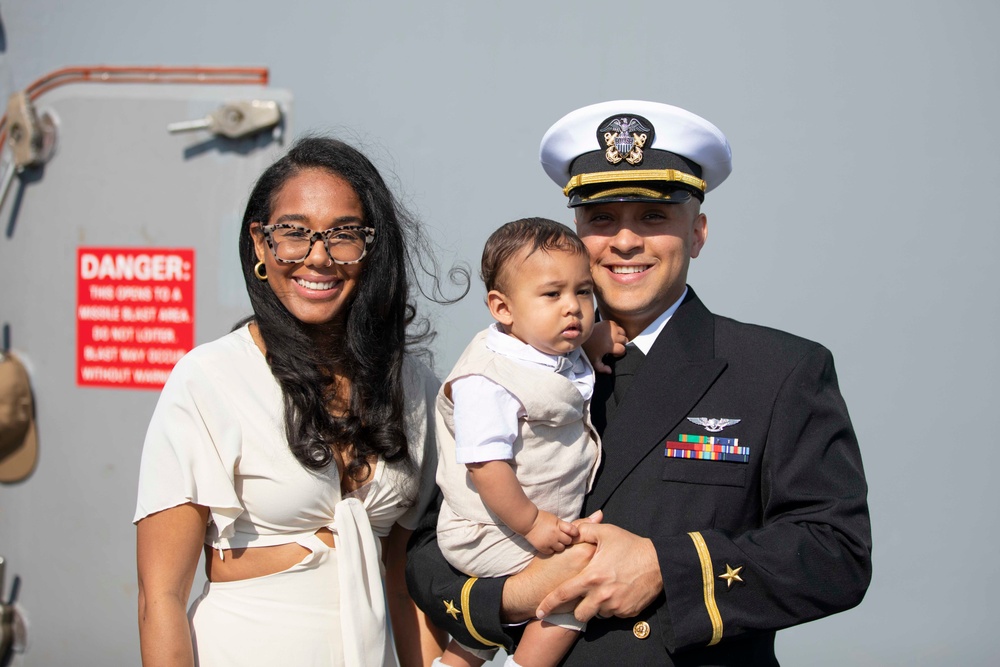 USS Normandy Hosts Christening Ceremony