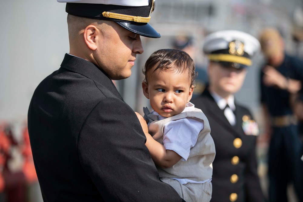 USS Normandy Hosts Christening Ceremony