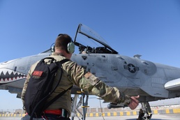 First A-10 Thunderbolt II sortie at Al Dhafra Air Base