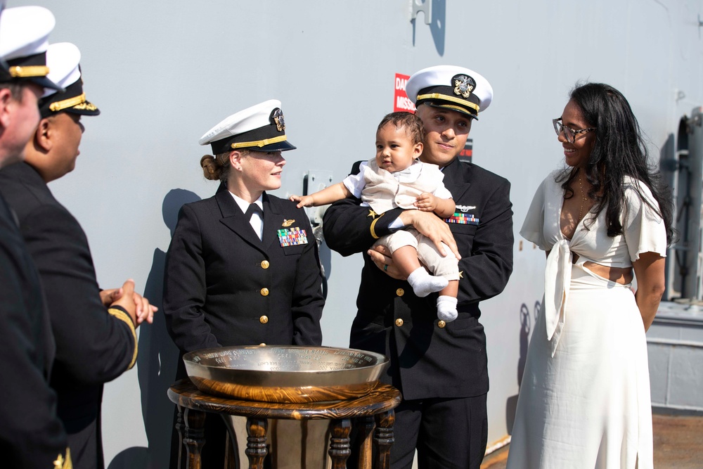 USS Normandy Hosts Christening Ceremony