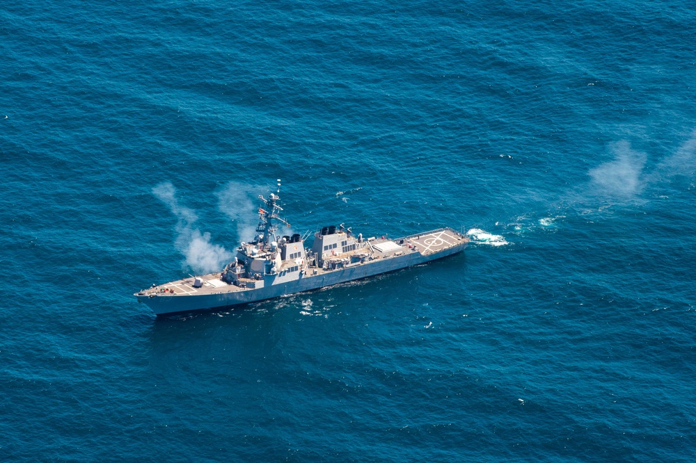 Destroyer Squadron One Participates In An Integrated Live Fire Event