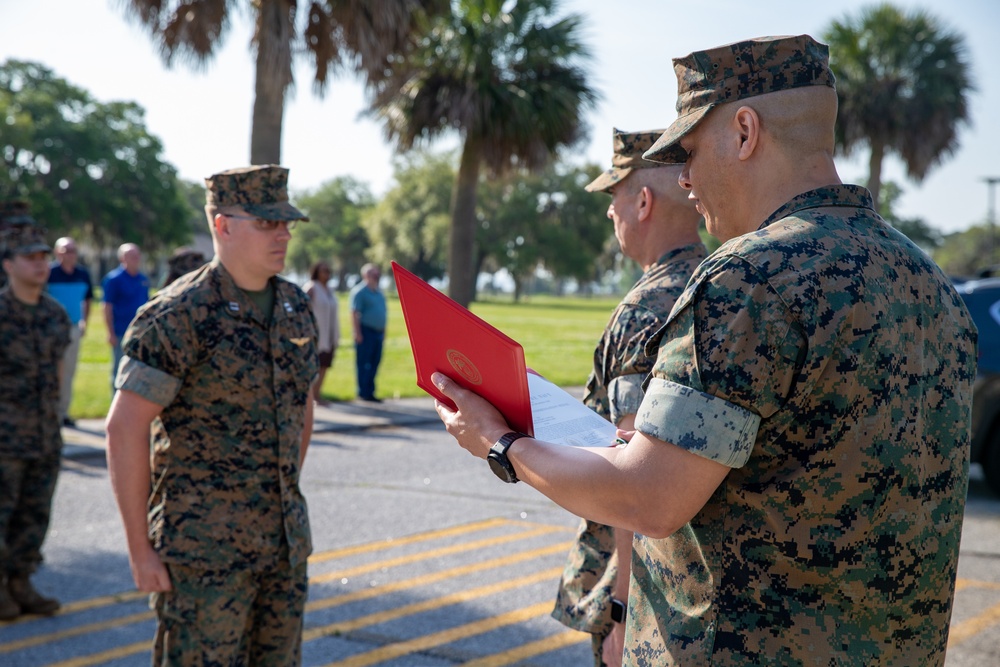 Capt. Zachary A. Fowler receives Navy and Marine Corps Commendation Medal