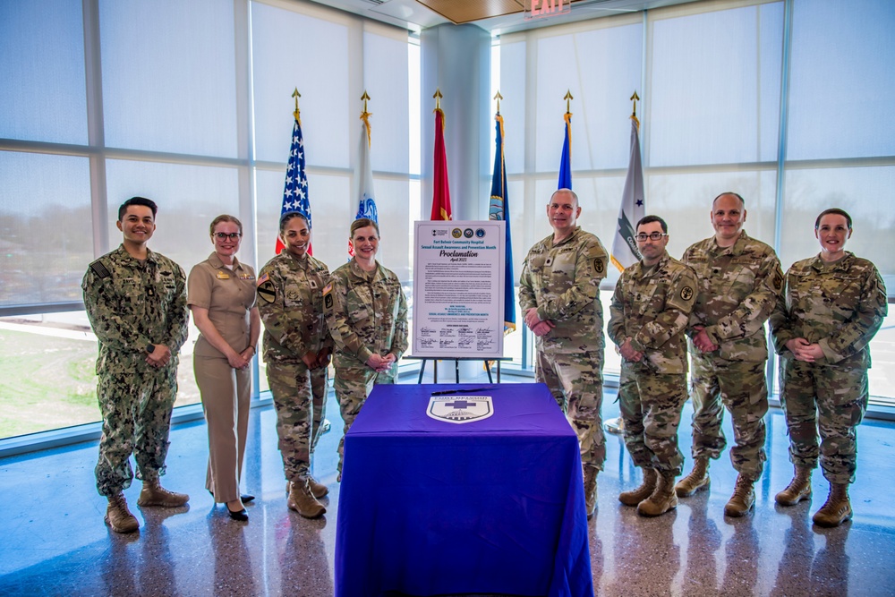 Belvoir Hospital leaders sign Sexual Assault Awareness and Prevention Month proclamation