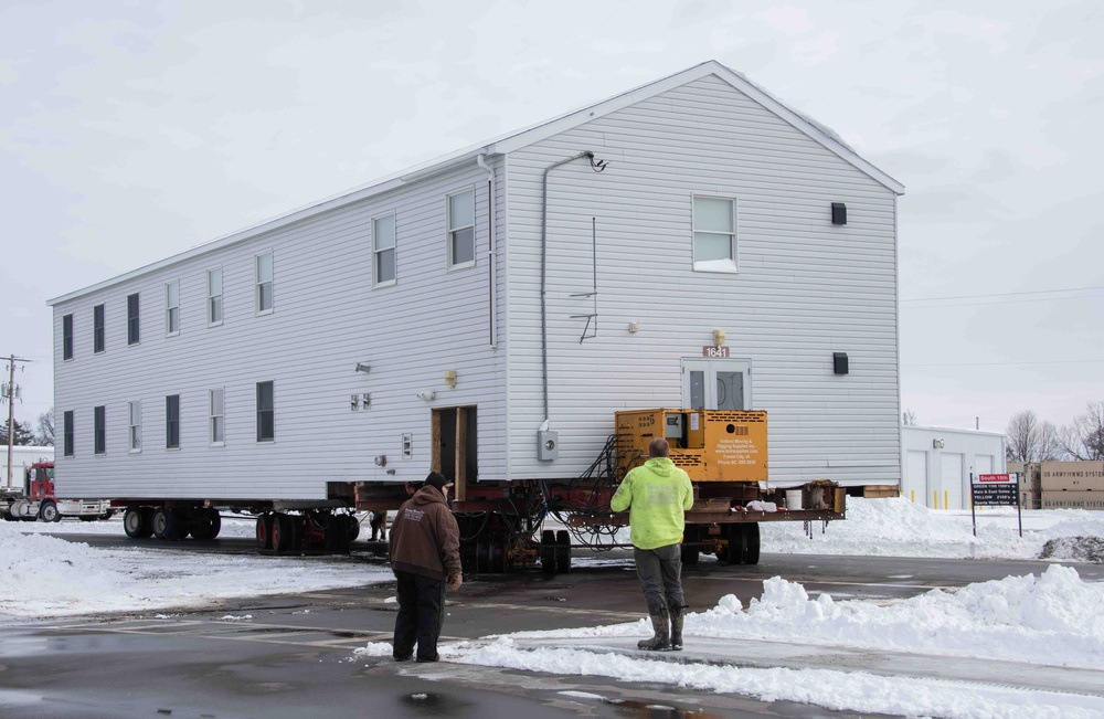 Barracks Relocation at Fort McCoy WI.