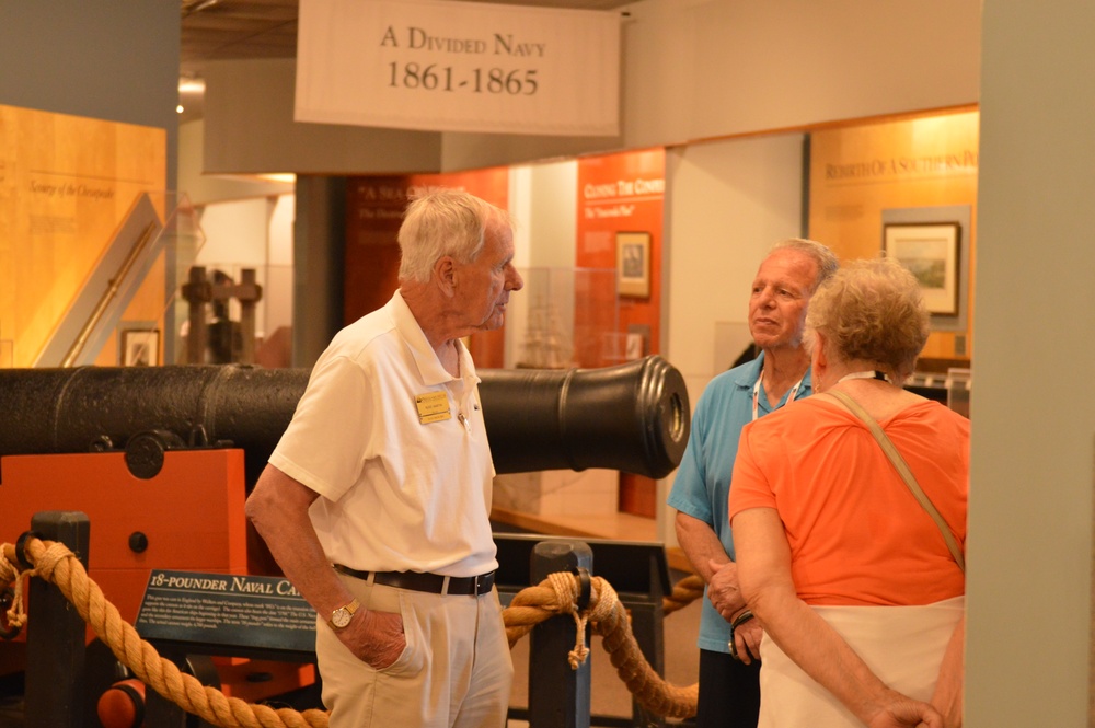 Naval Museum volunteer in action