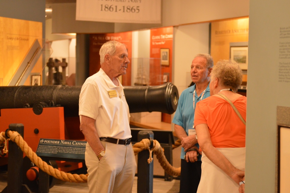 Naval Museum volunteer in action