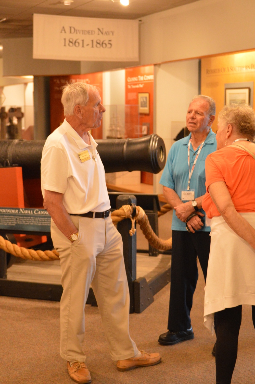Naval Museum volunteer in action