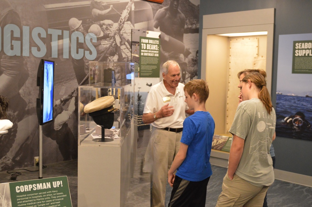 Naval Museum volunteer in action