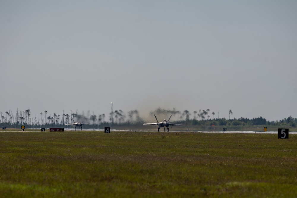 First F-22 Raptor's depart Tyndall