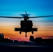 Black Hawks taking off into the sunset