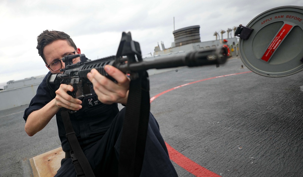 USS Milius (DDG 69) Conducts M4 Carbine Live-Fire Exercise