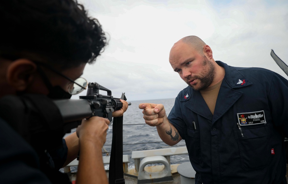 USS Milius (DDG 69) Conducts M4 Carbine Live-Fire Exercise