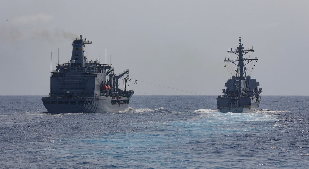 USS Milius (DDG 69) Conducts Underway Replenishment with USNS Tippecanoe (T-AO 199)