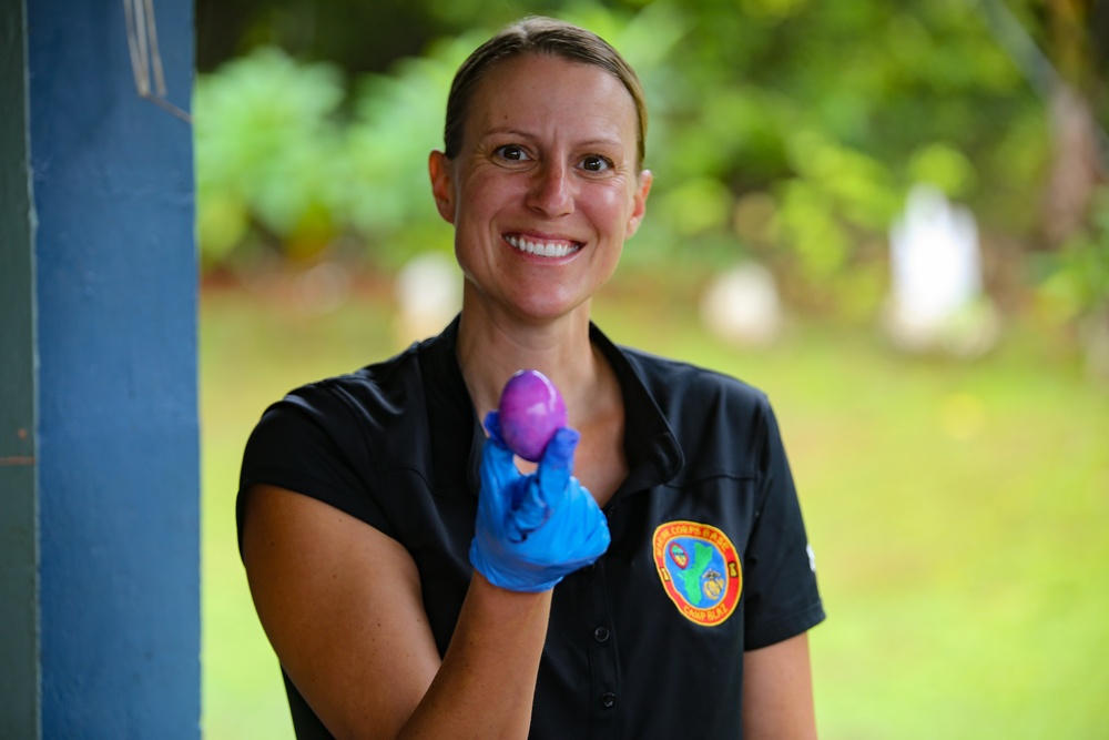 Camp Blaz Marines Attend Easter Egg Dyeing Event.