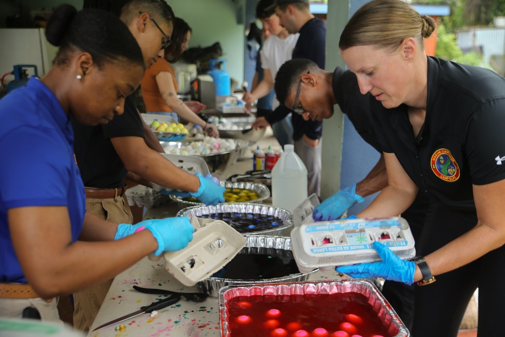 Camp Blaz Marines Attend Easter Egg Dyeing Event.
