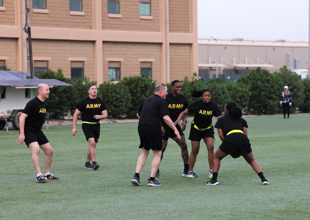ASG-KU Soldiers conduct morning PT, April, 2023