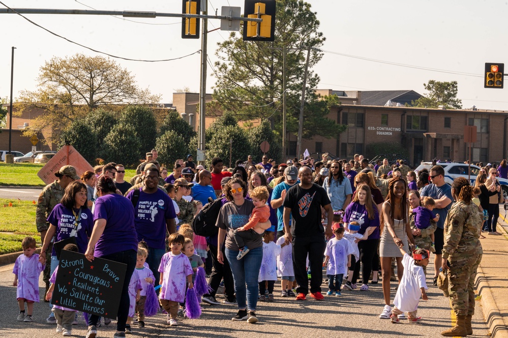 JBLE walks for Month of the Military Child