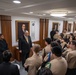 SECNAV Speaks with NJROTC Students from JFK High School