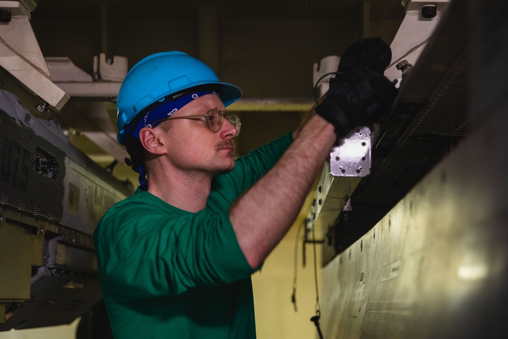 U.S. Sailor Prepares Jamming Pod