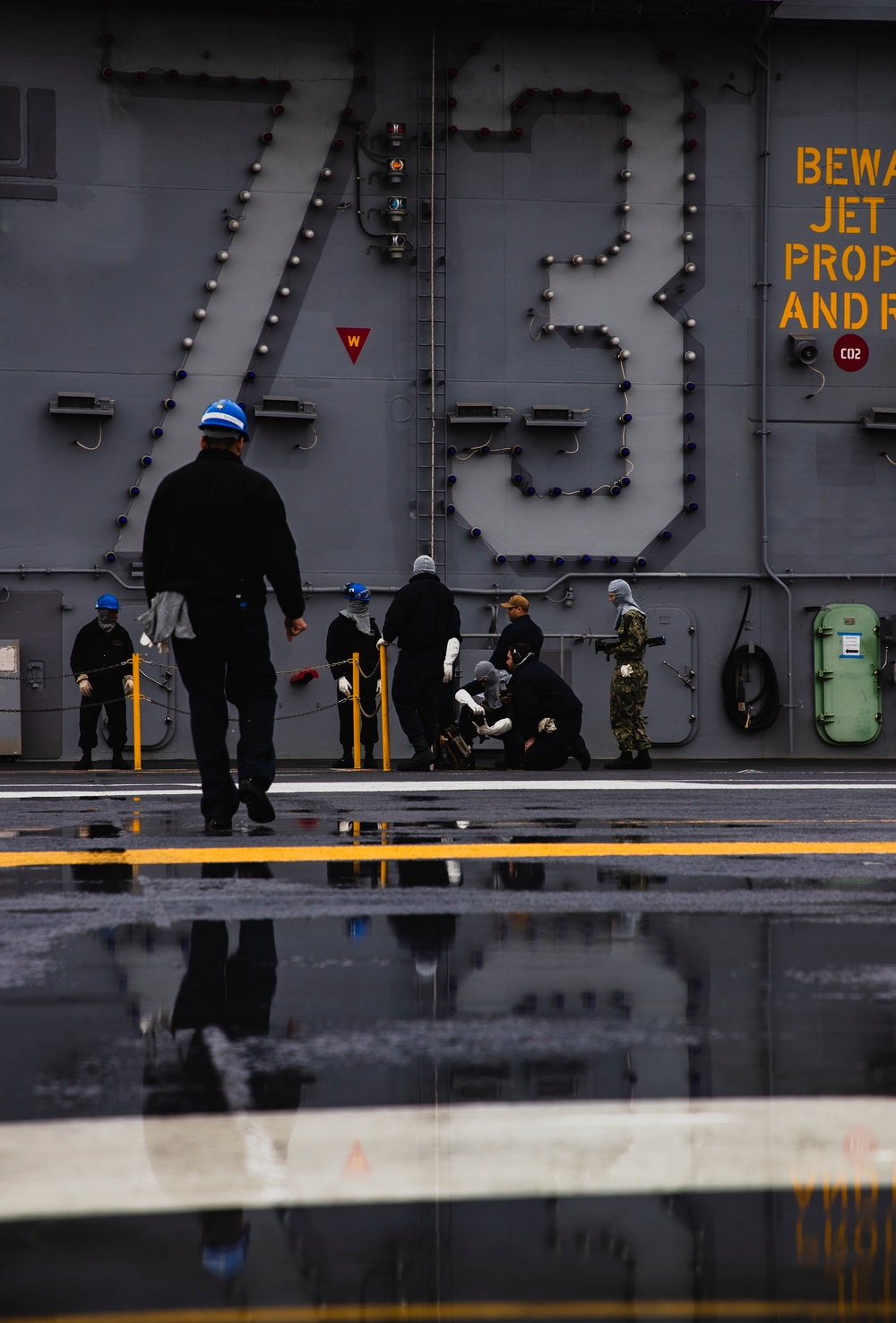 Shipboard Firefighting Drill: George Washington Sailors train to save the ship