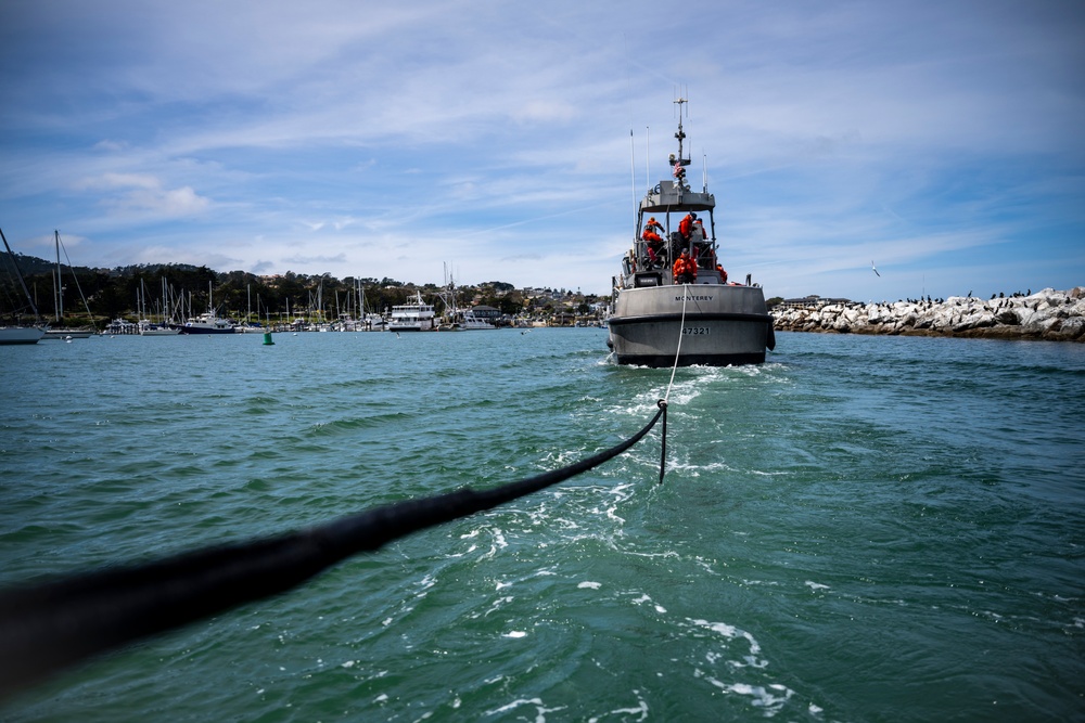 U.S. Coast Guard Station Monterey conducts towing and pump transfer training