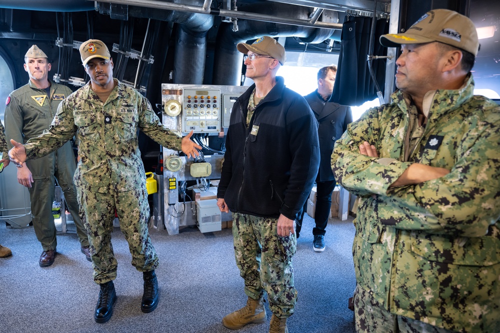 Distinguished Visitors Tour USS Santa Barbara (LCS 32) at Naval Base Ventura County