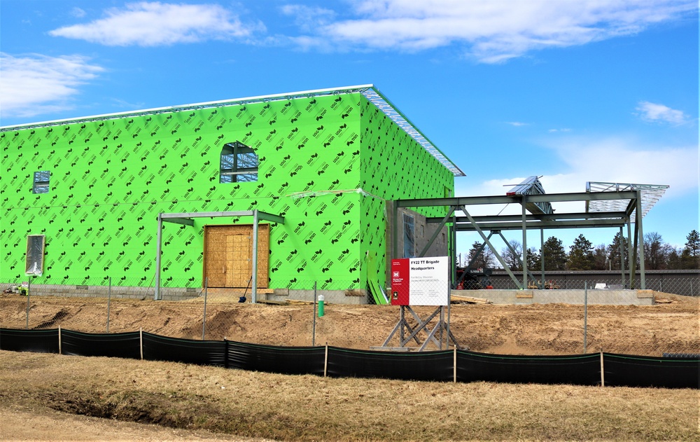 April 2023 construction operations of $11.96 million transient training brigade headquarters at Fort McCoy