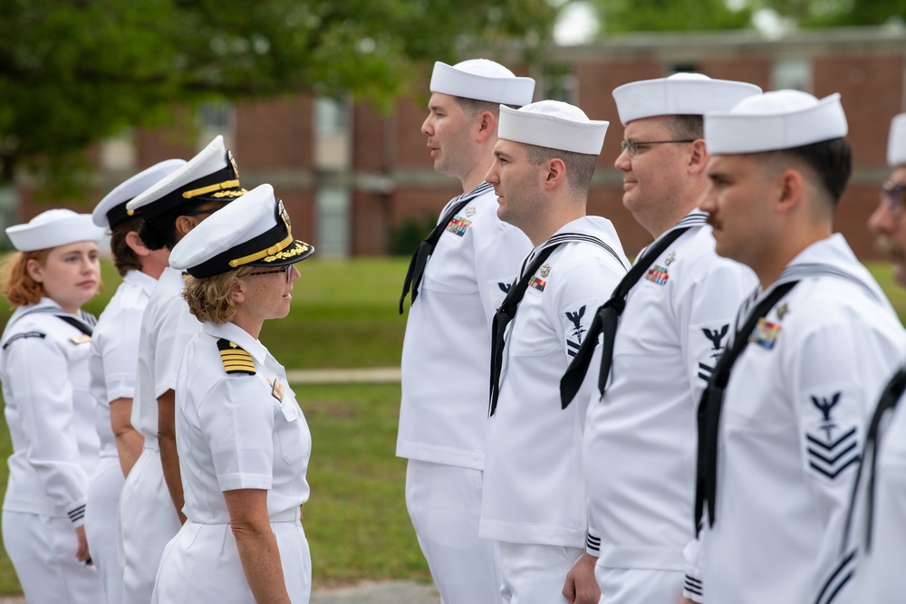 NMOTC conducts dress white uniform inspection