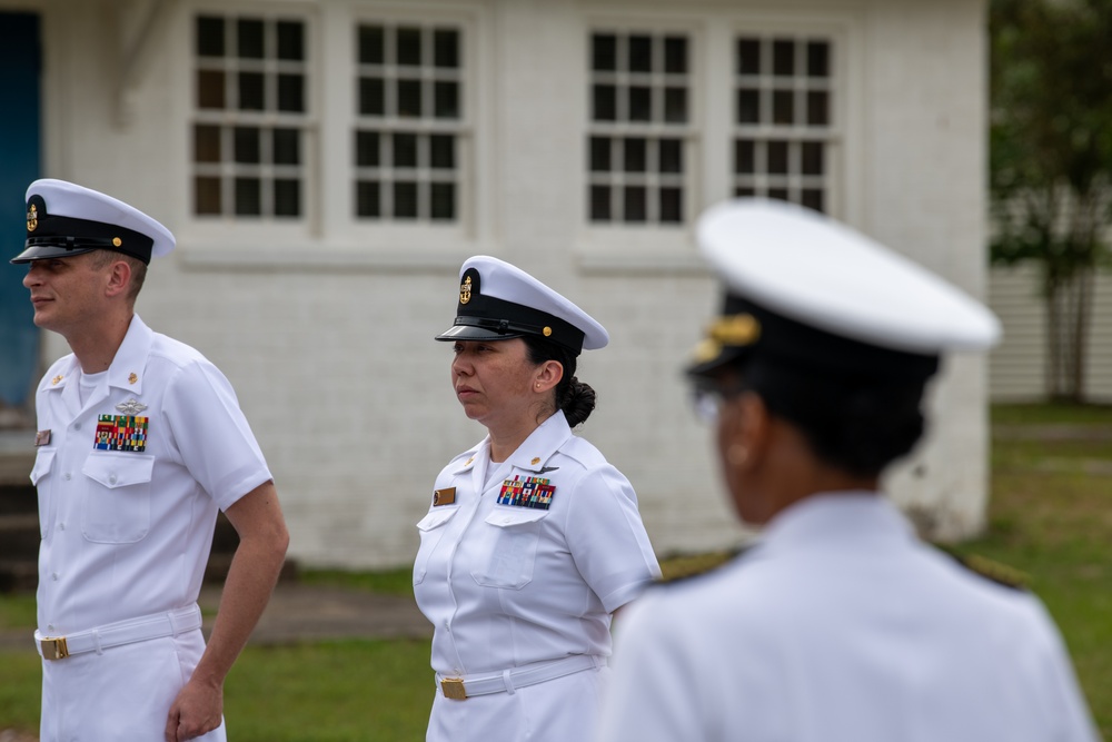 NMOTC conducts dress white uniform inspection