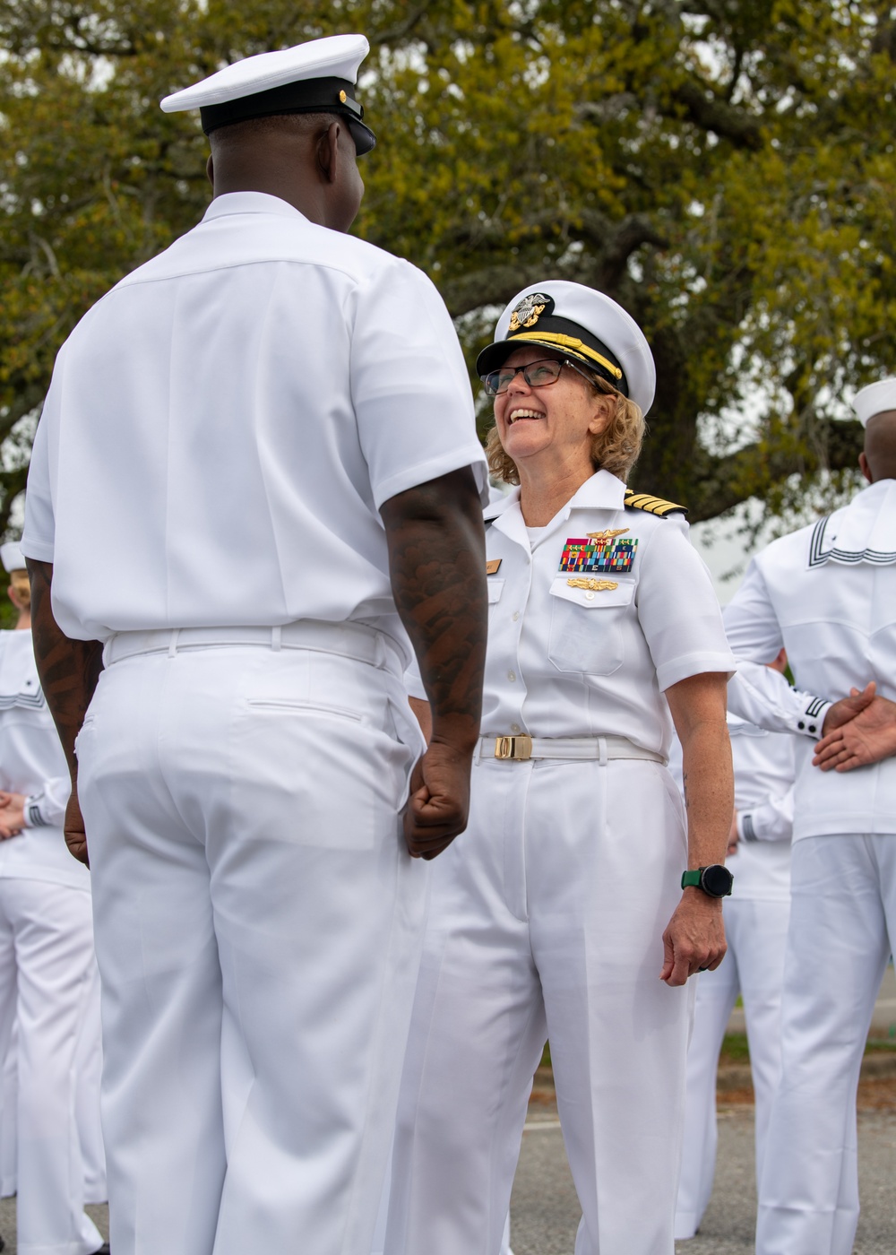 NMOTC conducts dress white uniform inspection