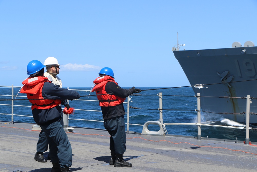 USS Princeton (CG 59) Conducts Replenishment-at-Sea with USNS Pecos (T-AO 197)