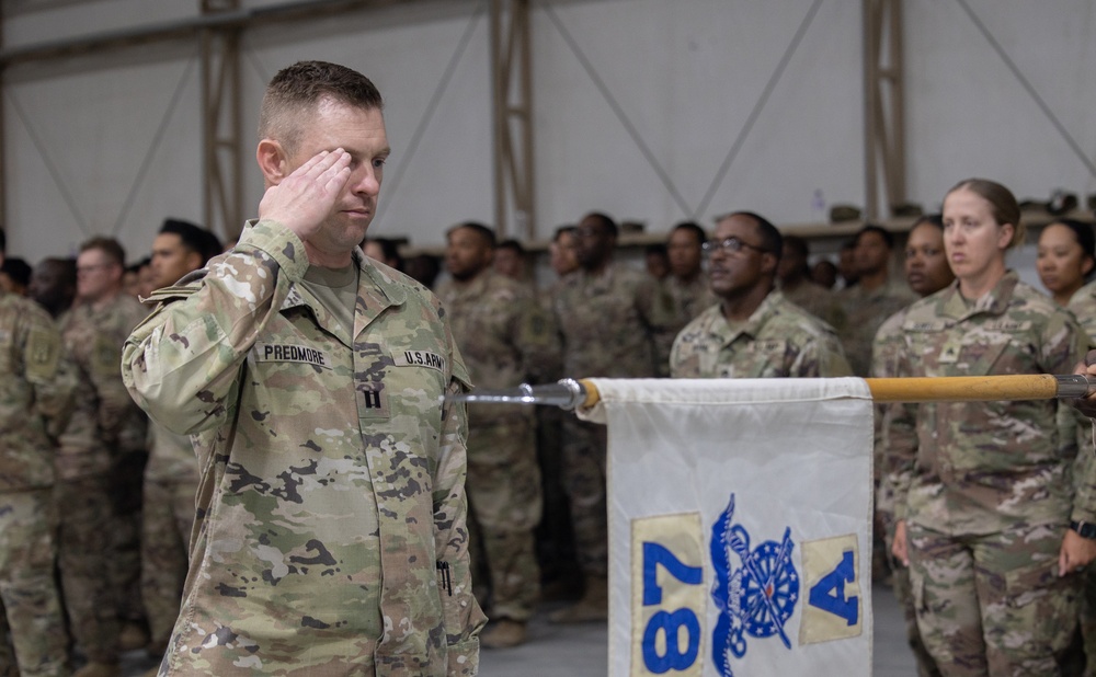 24th CSC transfers authority to Alpha Company, 87th DSSB