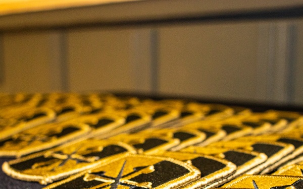 110th IO Battalion Dons 58th EMIB Unit Patch for the First Time