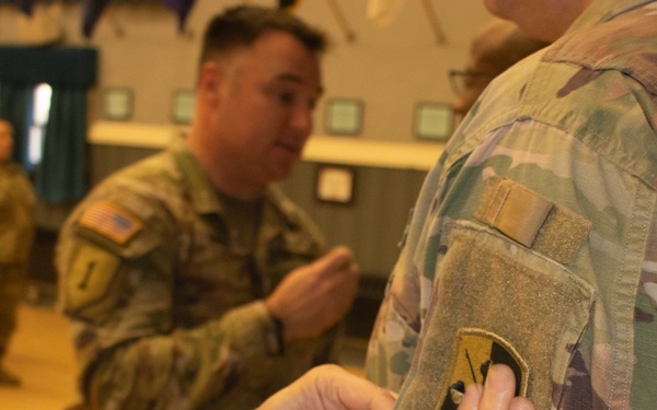 110th IO Battalion Dons 58th EMIB Unit Patch for the First Time