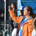 Dancers rehearse choreography as part of the Filipino-American Heritage Night at the Norfolk Tides stadium