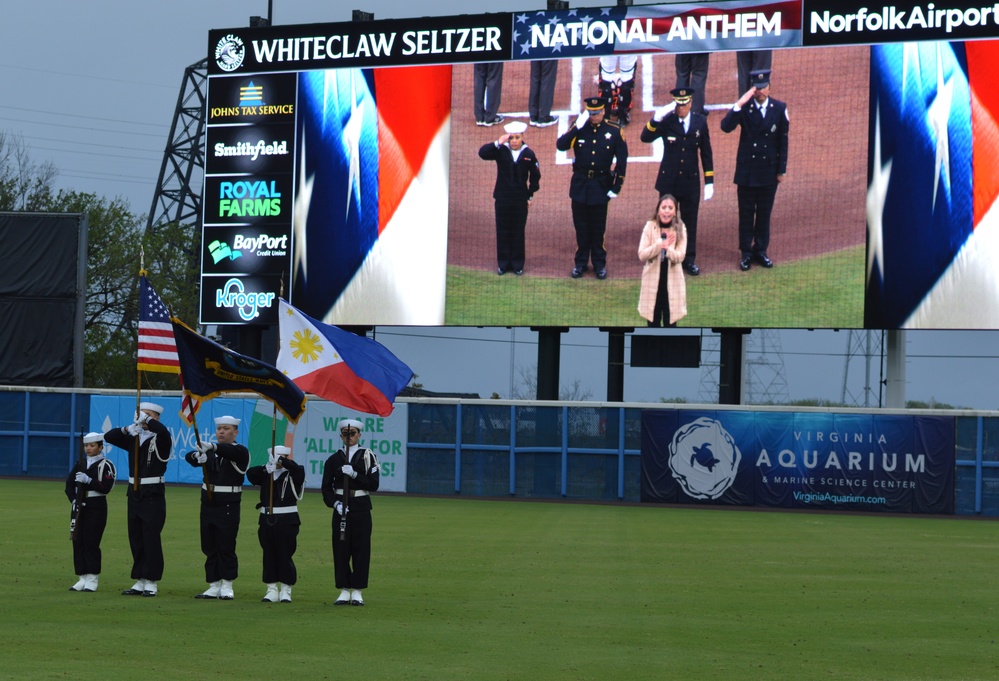 Filipino-American colorguard from Naval Medical Center-Portsmouth