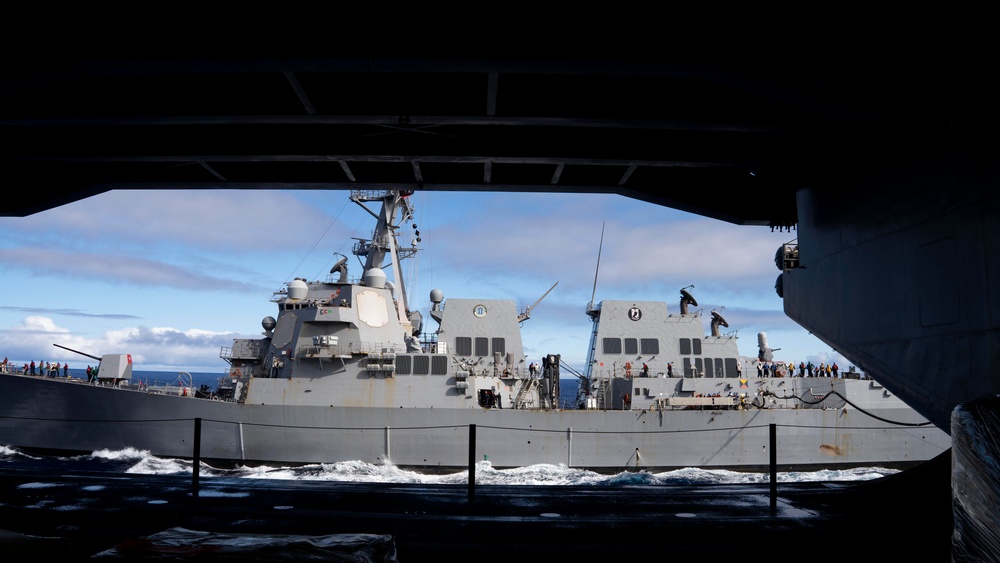 USS Carl Vinson (CVN 70) Conducts a Fueling-at-Sea