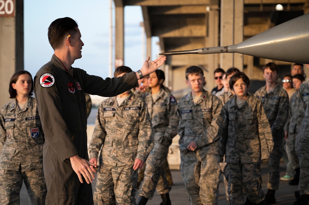 CAP cadets tour the Fighting Falcon