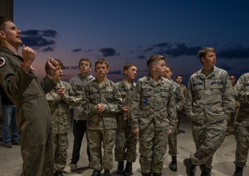 CAP cadets tour the Fighting Falcon