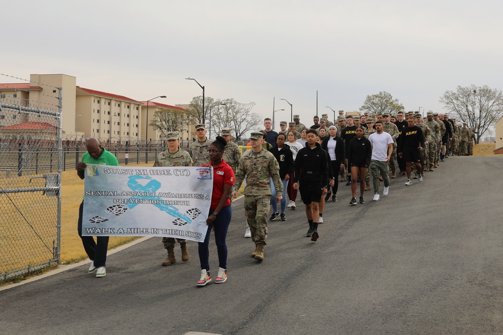 Red Dragons conduct Walk a Mile Event for SAAPM