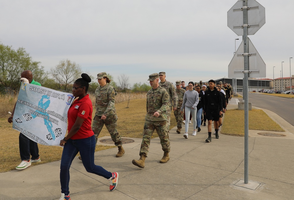 Red Dragons conduct Walk a Mile Event for SAAPM