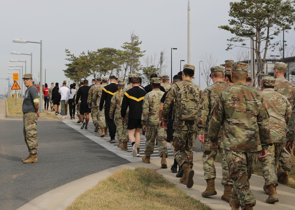 Red Dragons conduct Walk a Mile Event for SAAPM