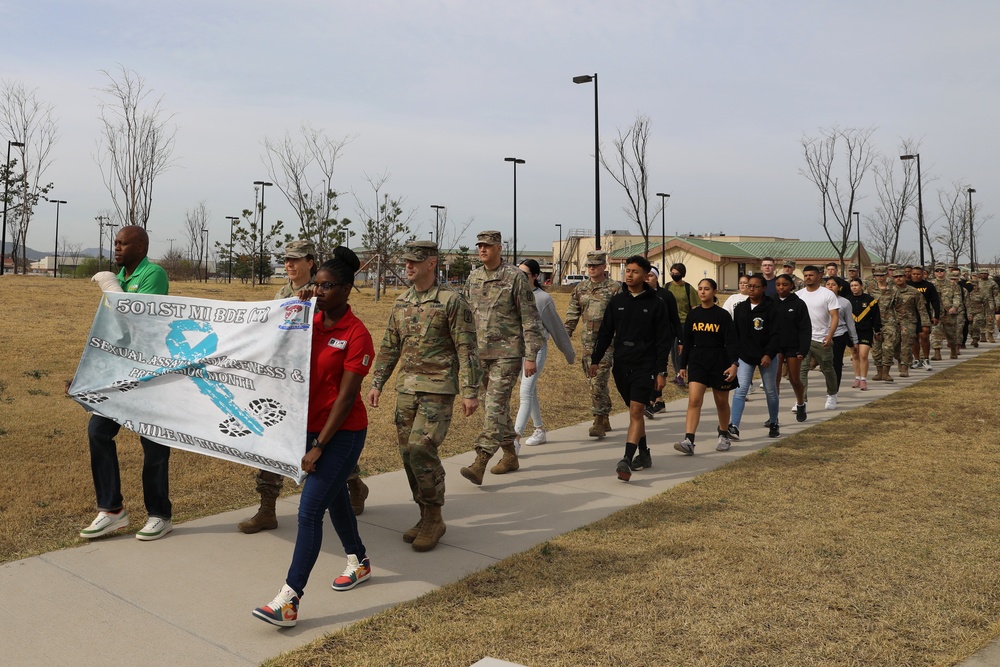 Red Dragons conduct Walk a Mile Event for SAAPM