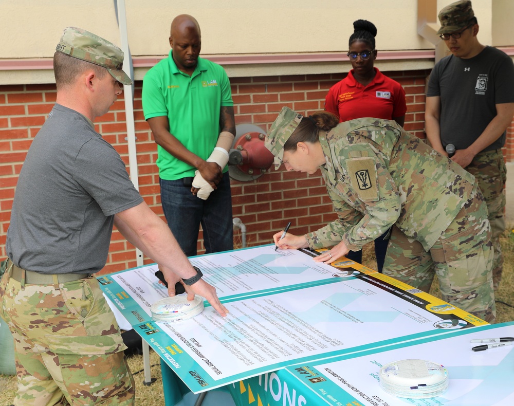 Red Dragons conduct Walk a Mile Event for SAAPM