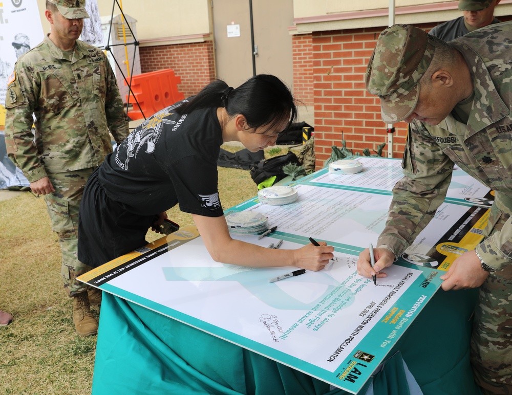Red Dragons conduct Walk a Mile Event for SAAPM