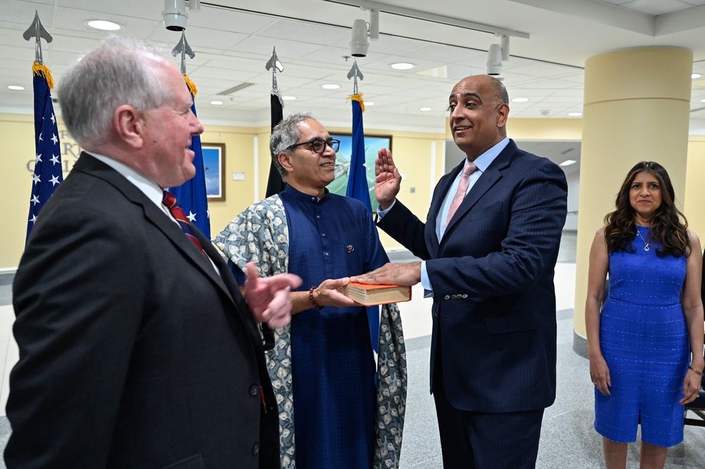 SecAF Kendall swears in Assist. Sec. Chaudhary