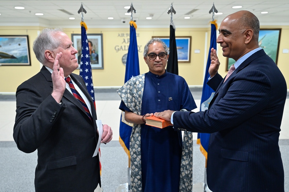 SecAF Kendall swears in Assist. Sec. Chaudhary