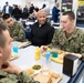 Recruit Training Command commanding officer eats with recruits