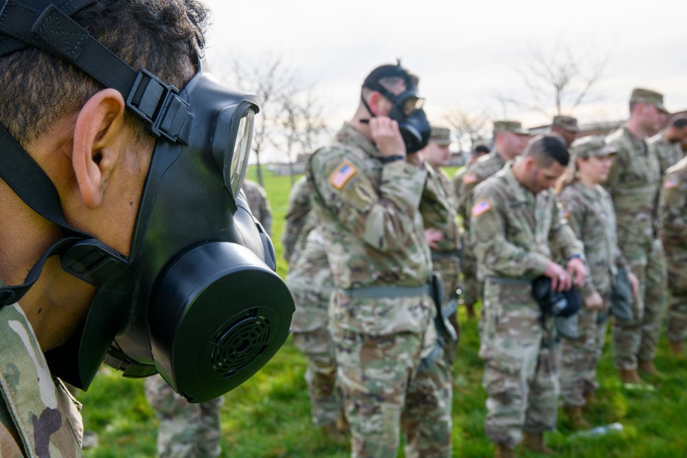 39th Strategic Signal Battalion Mask Confidence - CBRN Training